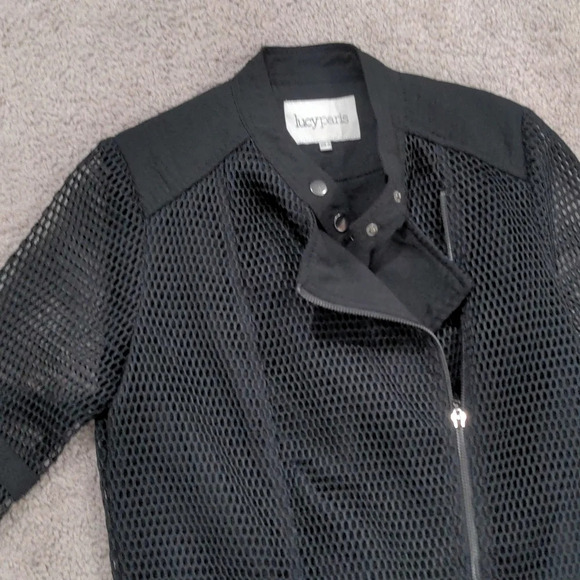 Lucy Paris black net coat mini dress size small - Picture 4 of 13